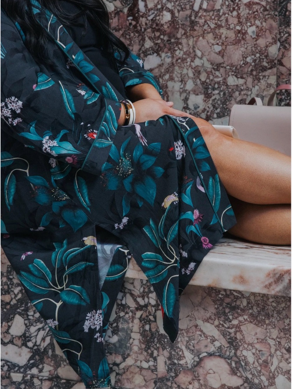 Anna Glover x H&M Floral Tropical Kimono Robe L